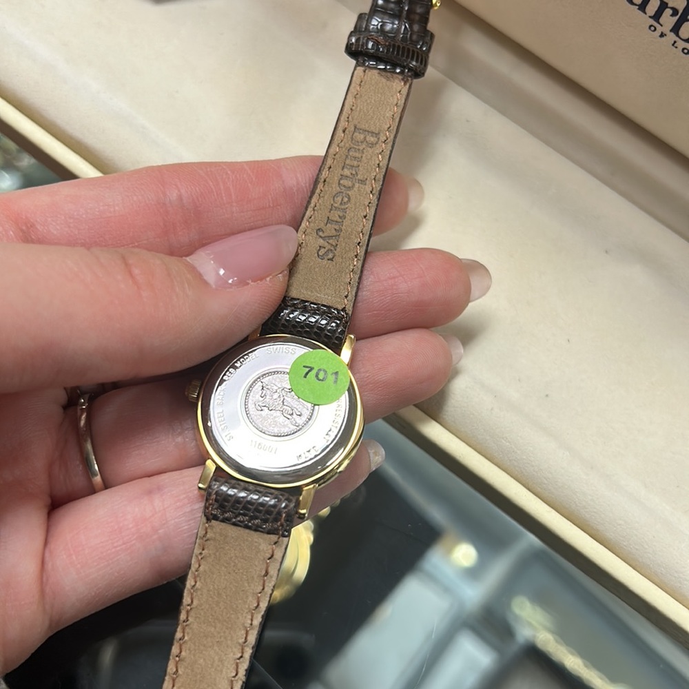 Burberry Gold and Brown Women's Watch - Picture 3 of 4